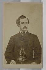 1860s JOHN WILKES BOOTH / ABRAHAM LINCOLN ASSASSIN ALBUMEN CDV PHOTOGRAPH PHOTO