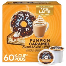 The Original Donut Shop Pumpkin Caramel Cheesecake Latte Keurig Single Serve K-C