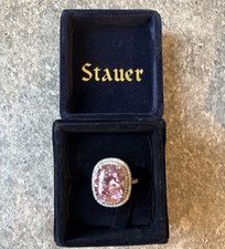 Stauer Pink Perfection Ondaura Halo Ring Size...