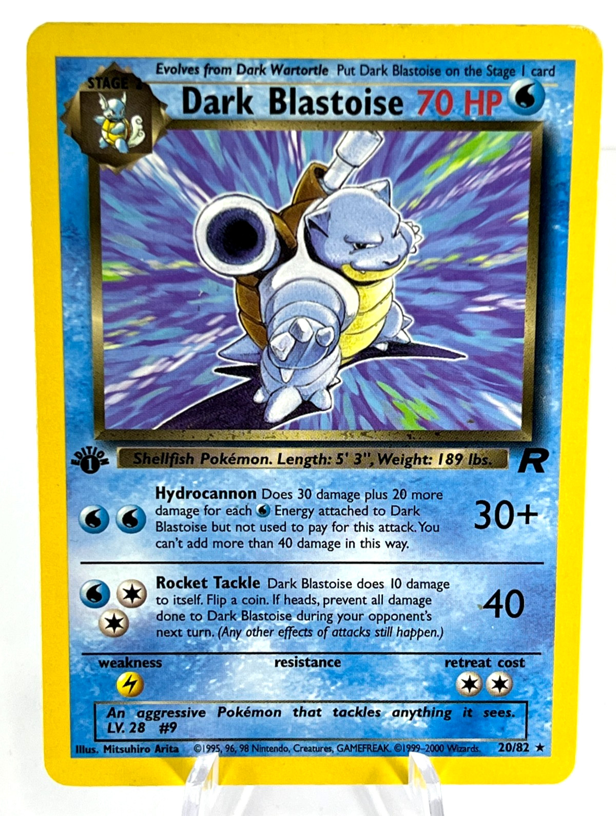 1st Edition Dark Blastoise 20/82 - Team Rocket - Rare - Pokemon - NM