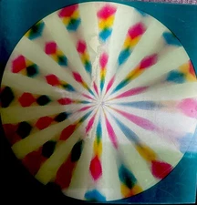1960S VARI VUE LENTICULAR MOVING MOTION KALEIDOSCOPE PSYCHEDELIC 14X14"GREEN