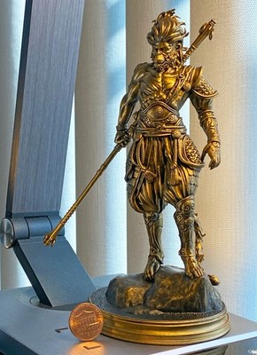 Sun Wukong Monkey King Statue, Feng Shui Buddhist Immortal Hero Deity (UV-resin)