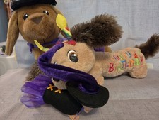 Lot Of 3 Dachshund - Animated Happy Birthday-Witchy Woof Dog Toy-Anilee Witch