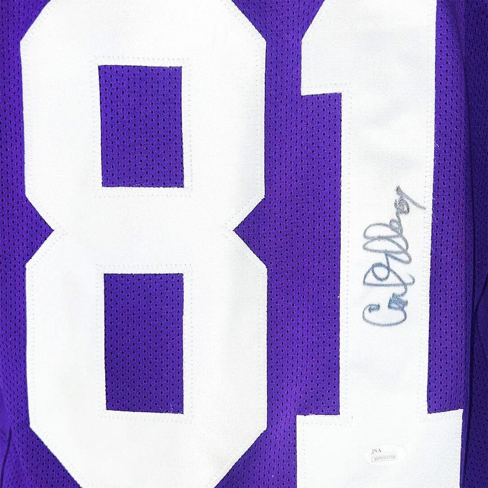 Carl Eller Signed HOF 04 Inscription Minnesota Purple Football Jersey (JSA) - Image 2 of 3