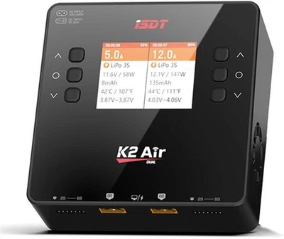 ISDT K2 Air Dual Charger 200 (500)W x2 AC/DC 1-6S ladegerät mit BattAir Technolo