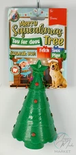 New Christmas Squeaky Dog Toy Tree Heavy Duty Fetch Toss Play Holiday