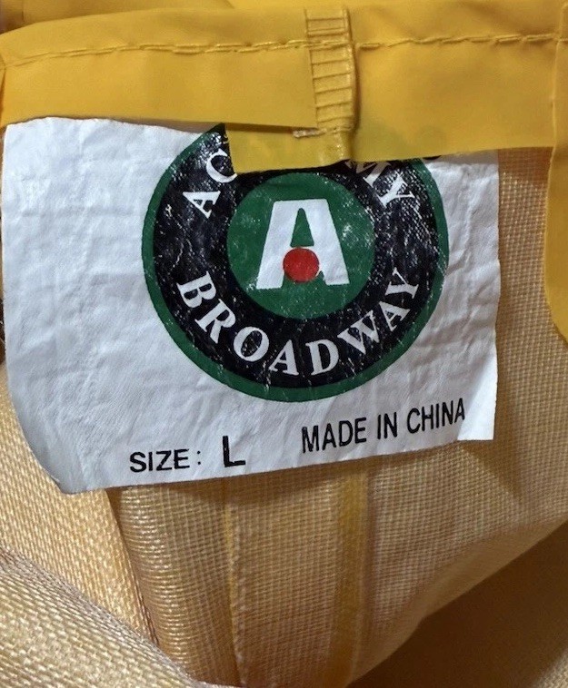 Weather-Rite Rain Coat Jacket Men XL Yellow & Academy Broadway Bibs Sz Large