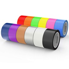 LLPT Duct Tape | 12 Packs | 50MM x 9M | Assorted Colors - Dark Blue Pink Yell... 0.33 per metre
