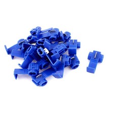 20 Pcs Blue Cable Connectors Quick Splice 18-14AWG Lock Wire Terminals Crimp