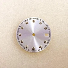 28.5mm Gold-rimmed Dial Sunburst Watch Accessories for NH35/NH36 Movement