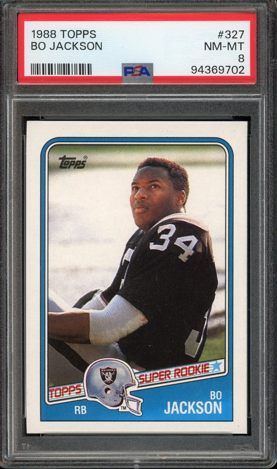 Deal for 1988 Topps Football #327 Bo Jackson PSA 8 (NM-MT)