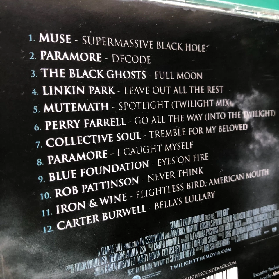 Carter Burwell TWILIGHT Film Soundtrack CD Muse Kristen Stewart Linkin Park VG+ - Image 3 of 4
