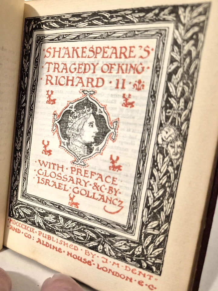 KING RICHARD II, William Shakespeare, Leather, 1899, Drama, Temple Foto 2 de 2