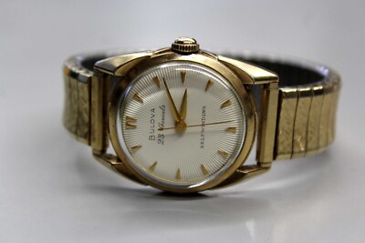 1956 Bulova 23 Jewels self winding Men's Watch 10k Gold Bezel