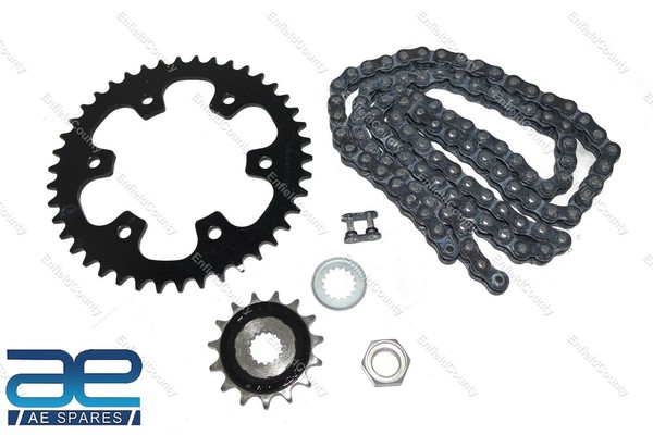 Kompletter Ketten- & Kettenradsatz FüR Royal Enfield Meteor 350 & New Classic...-image