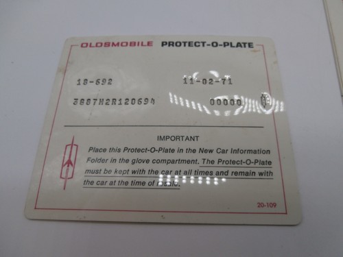 Vtg Complete Set of Owner's manual ,1972 Cutlass, F85 - Picture 9 of 10