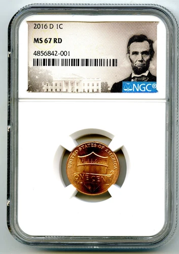 2016 D US MINT CENT UNION SHIELD NGC MS67 RD LINCOLN LABEL SUPER HIGH GRADE