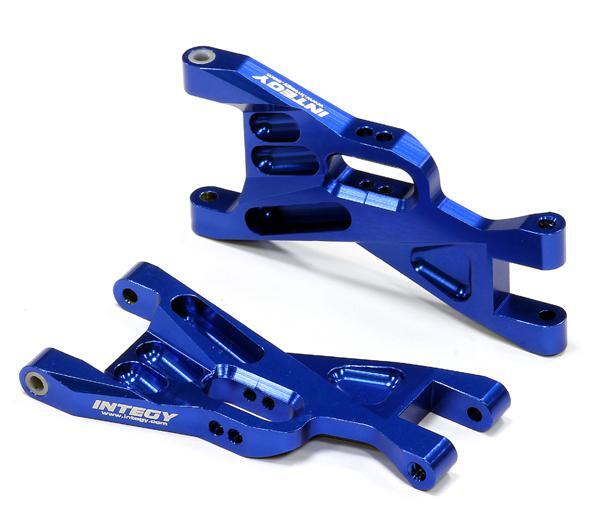 Blue Billet Machined Front Lower Suspension Arms for Traxxas 1/10