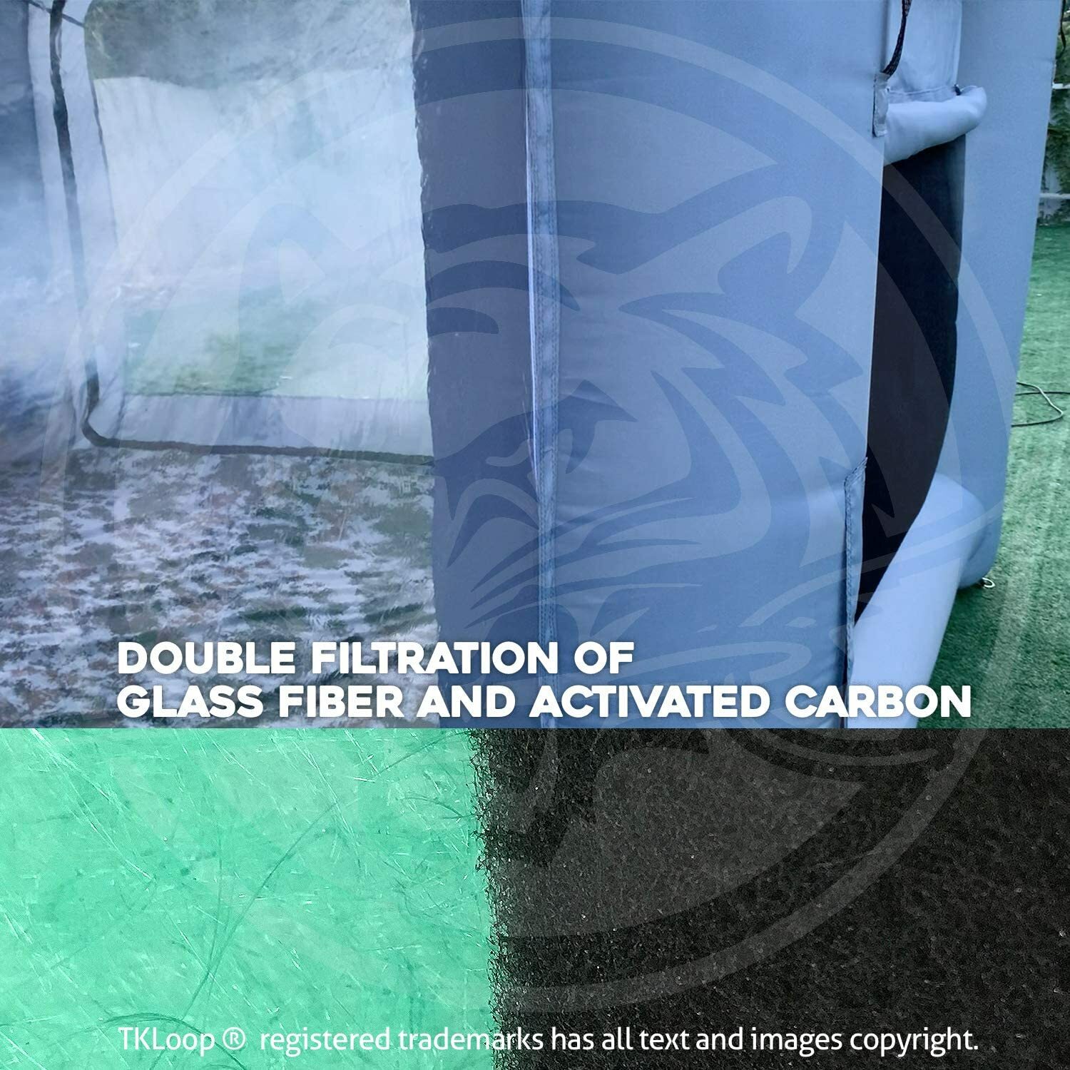 TKLoop DirtResistant Inflatable Paint Booth 30X20X13Ft with Blowers