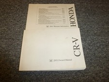 2001 Honda CR-V SUV Owner Owner's Manual User Guide Set LX EX Special Edition