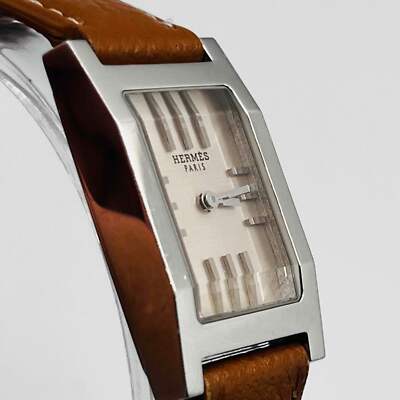 HERMES Tandem TA1.210 Quartz Silver Dial Aftermarket belt HERMES Tandem TA1.210 Quartz Silver Dial Aftermarket belt