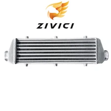 23" Aluminum Front Mount Universal Turbo Intercooler 2.2'' In/Outlet