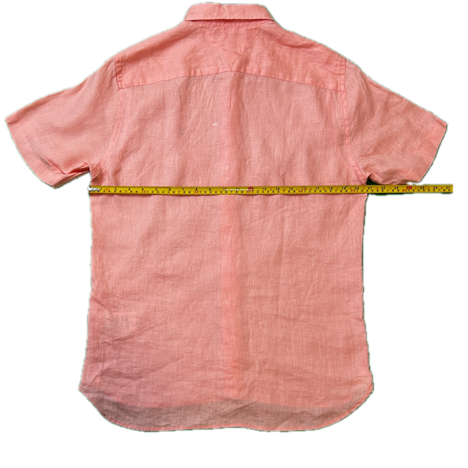 Men's Shirt Pink Short Sleeve Button Size S Classic Fit Tommy Hilfiger RRP 149 image 10