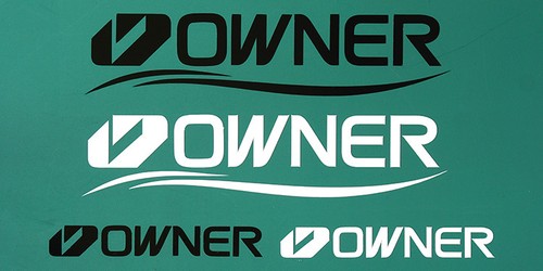12 Owner Logo Decal Vinyl Sticker 6" (153mm) and 3.5" (88mm) with Applicator - Picture 3 of 5
