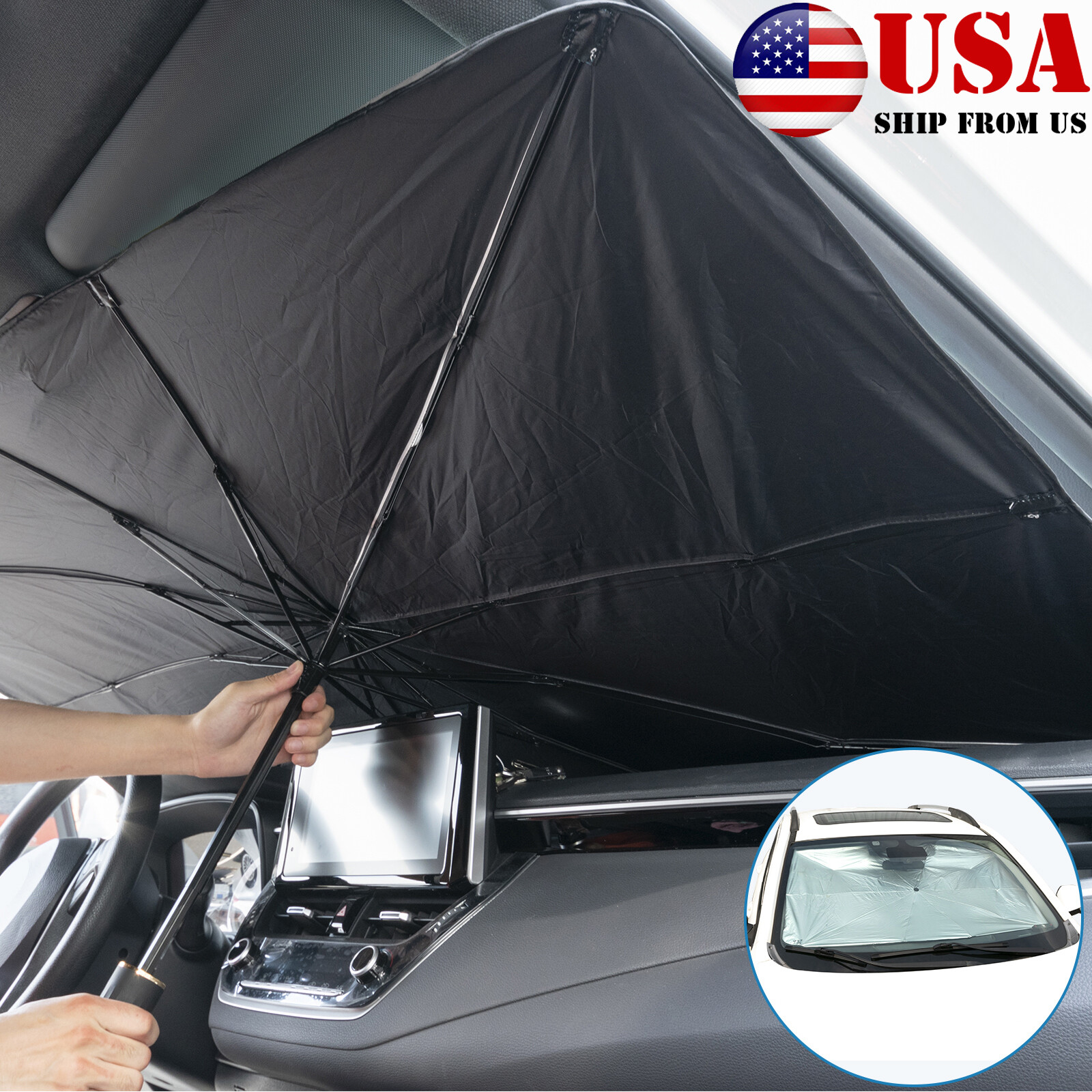 Car Sun Shade Windshield Sunshade Front Window Cover Visor UVUmbrella