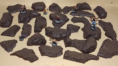 Wargaming Terrain - Large Box Set of Brown Hills Primed and Unfinished