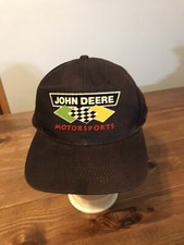 Vintage John Deere Motorsports Trucker Hat Cap Snapback Made in USA