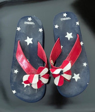 Gymboree Stars and Stripes Red white blue 13/1 sandal flip flop girls
