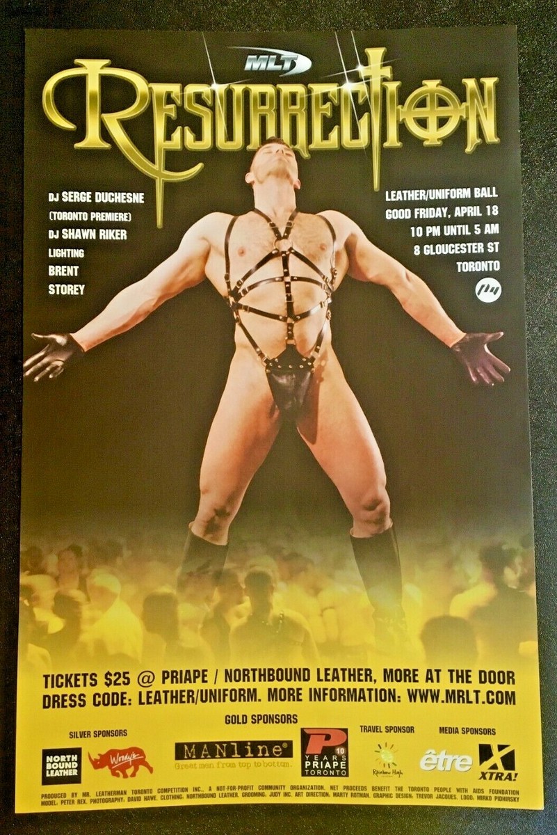 MALE NUDE) RARE vintage 2003 RESURRECTION poster Mr Leatherman Toronto |  eBay