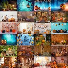 Pumpkin Photography Background Halloween Festival Customized Backdrop Decor