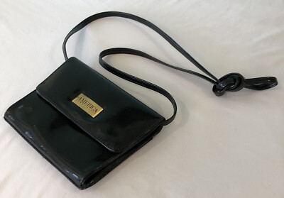 Vtg Perry Ellis America Crossbody Purse Shoulder Bag Small Black Cute!