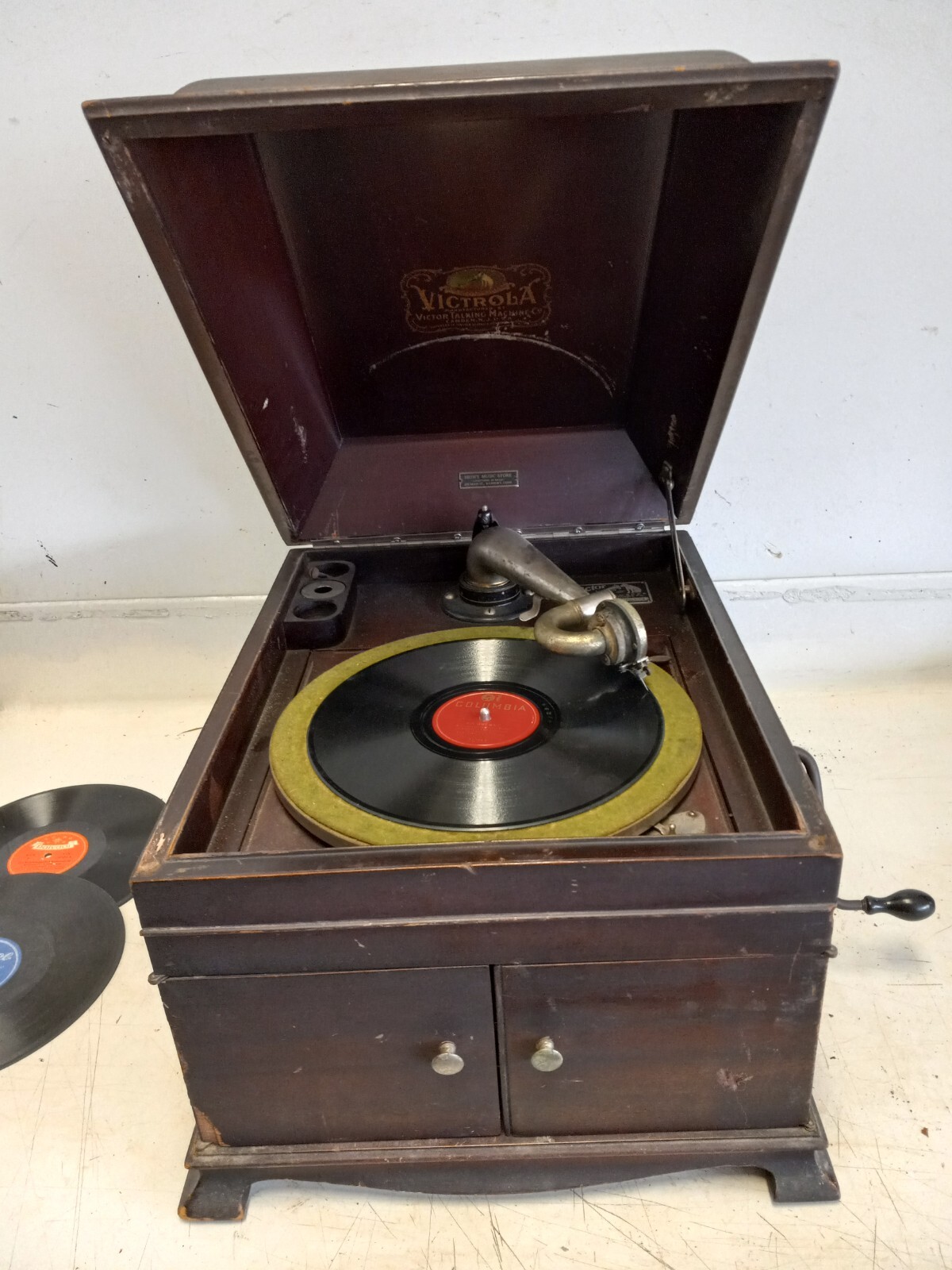Antique 1917 Table Top Victrola Victor Talking Machine VVIX 306567G Phonograph eBay