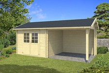 Gartenhaus ca. 600x300 cm Gerätehaus Blockhaus Schuppen Holzhaus Holz 28 mm