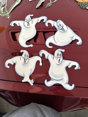 2000 Halloween Beistle Ghost Link-Mates 4pc 9-10.5   Die Cut Wall Decor