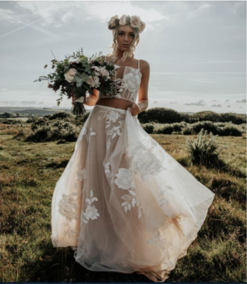 Willowby by Watters Layla and Rai two-piece wedding dress set | eBay