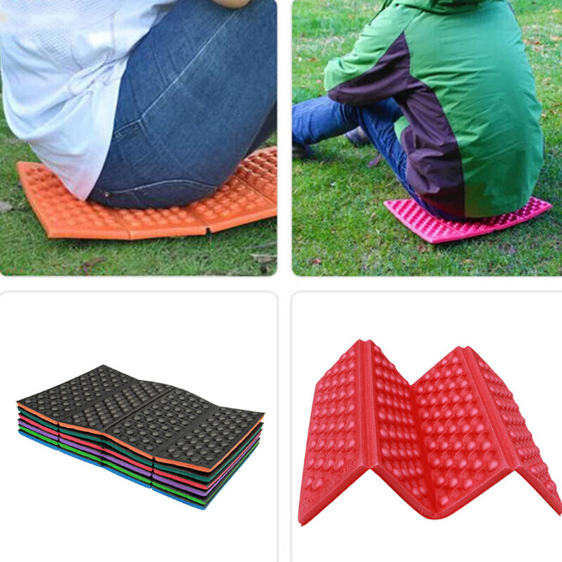 Cojín de espuma plegable para asiento de camping, colchoneta para senderismo