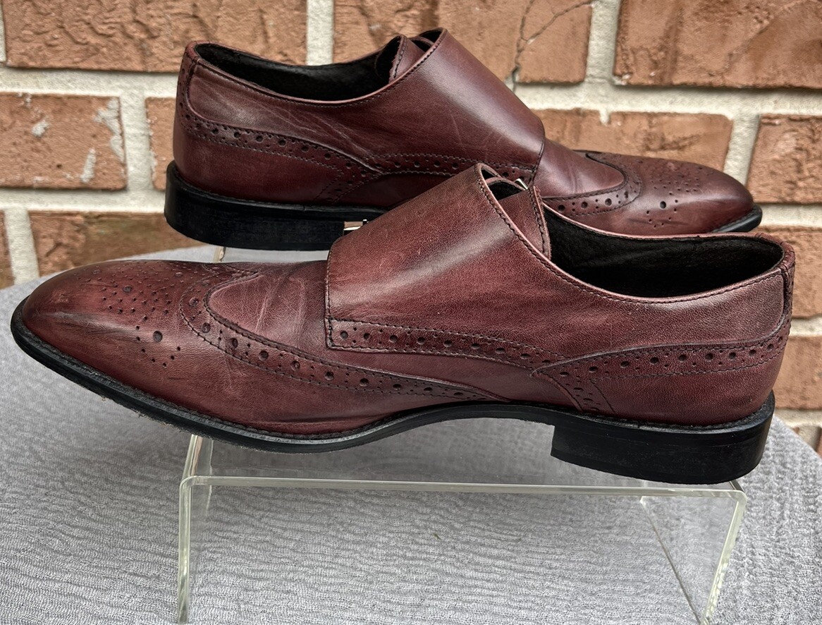 Men\'s Vero Cuoio Wingtip Double Strap Monks Shoes Size 42.5 US 9.5 VTG Men main image 4