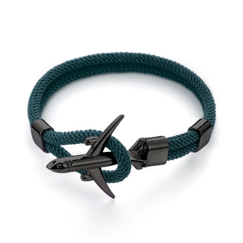 Brazalete de diseño de avión con cuerda de nailon con cable de Milán unisex para hombre y mujer 8 pulgadas - Imagen 7 de 10