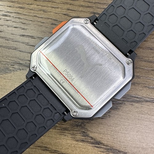 NUOVO✅ Orologio PUMA Remix Cronografo Digitale Dual Time Silicone Nero P5056 $95 - Foto 12 di 12