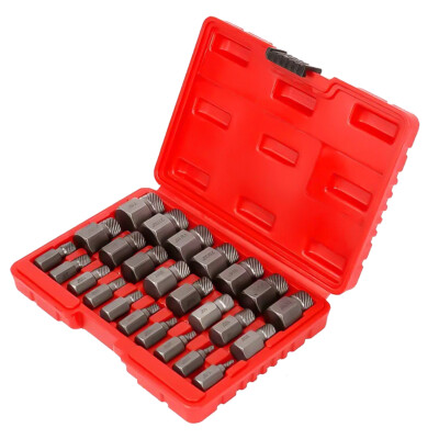 25Pcs Screw Extractor Set Hex Head Multi-Spline Easy Out Bolt Extractor Set NEW
