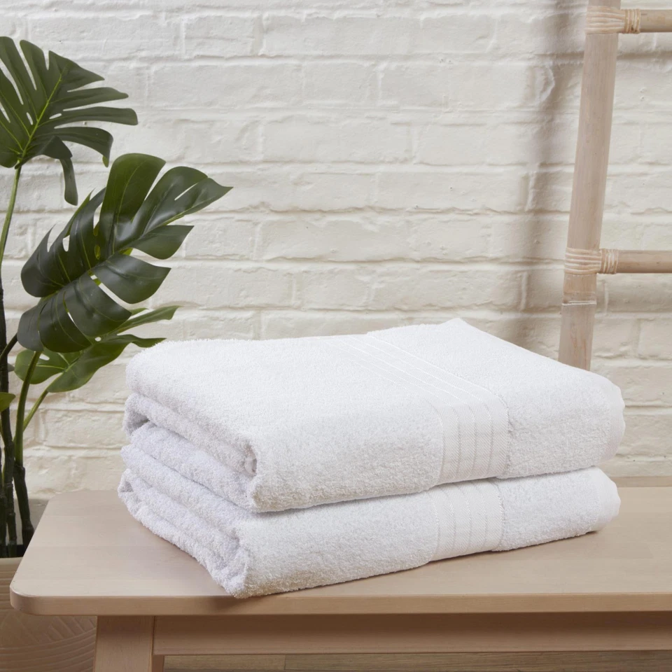 Dreamscene Luxury 100% Cotton 2 x Jumbo Bath Sheets Extra Large Soft Towels Bale