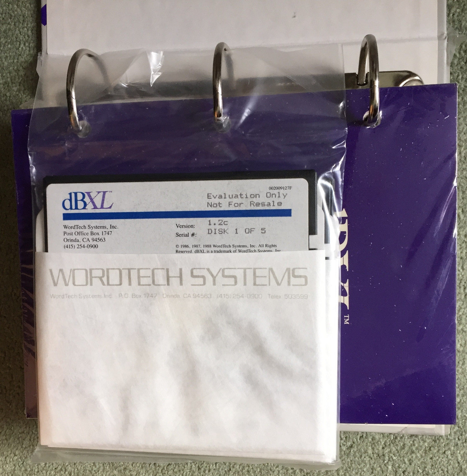 dBXL vintage SEALED software by WordTech for vintage PCs, dBase III+ ...