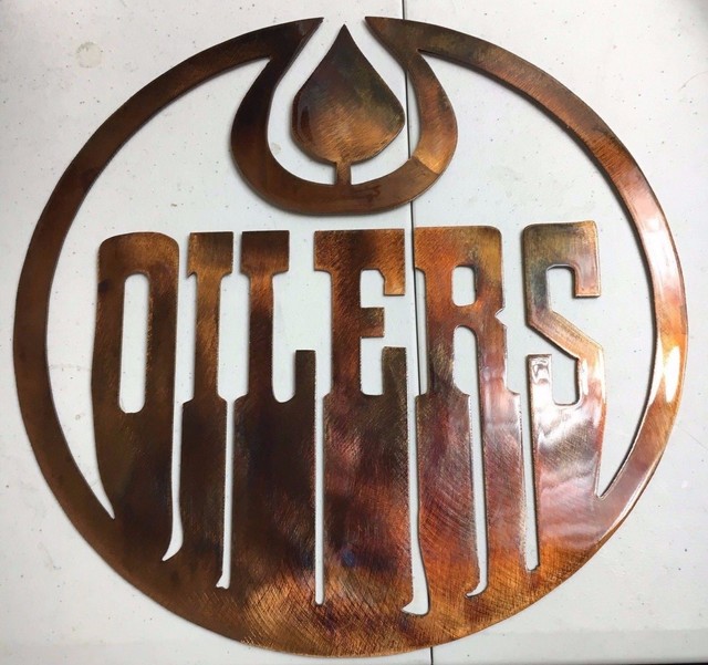 Edmonton Oilers Metal Wall Art - Copper/bronze - 13 1/2" x 13 1/2" | eBay