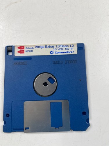 Diskette Commodore Amiga Extras 1.3 Amiga Basic 1.2 - Afbeelding 2 van 2