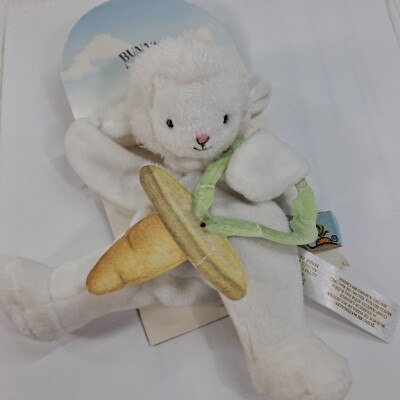 Bunnies By The Bay White Lamb sheep plush WEE KIDDO SILLY BUDDY PACIFIER HOLDER