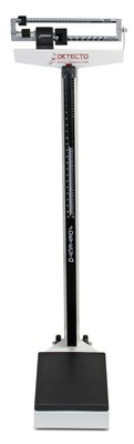 Detecto 338 Weigh Beam, 440 lb x 4 oz / 200 kg x 100 g, Wheels, Height Rod